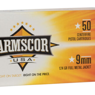 Armscor FAC94 USA  9mmLuger 124gr Full Metal Jacket 50 Per Box/20 Case
