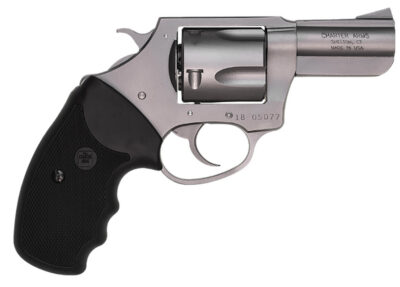 Charter Arms 74420 Bulldog  Large 44 Special, 5 Shot 2.50" Matte Stainless Steel Barrel, Cylinder & Frame w/Black Finger Grooved Rubber Grip