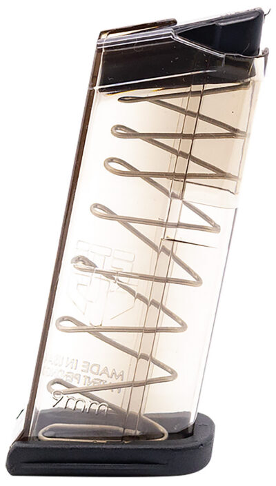 ETS Group GLK43 Pistol Mags  7rd 9mm Luger Compatible w/ Glock 43 Clear Polymer