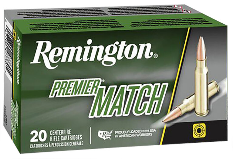 Remington Ammunition 27661 Premier Match 6.5Creedmoor 140gr Sierra MatchKing BTHP 20 Per Box/10 Case