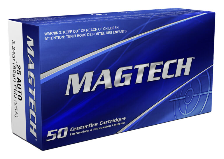 Magtech 25A Range/Training  25ACP 50gr Full Metal Jacket 50 Per Box/20 Case