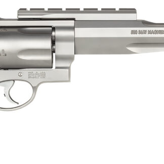 Smith & Wesson 170299 Model 500 Performance Center  500 S&W Mag Stainless Steel 7.50" Barrel With Muzzle Brake & 5rd   Cylinder, Matte Stainless Steel X-Frame, Chromed Hammer & Trigger With Stop