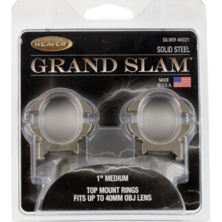 Weaver Grand Slam Steel Rings Silver 1" Medium Clamshell Pack