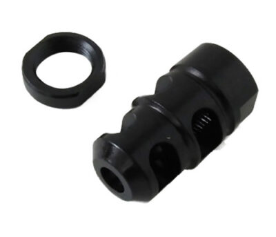 Kel-Tec PLRSU582 PLR-22 Muzzle Brake Kit Black Steel with 1/2"-28 tpi Threads for 22 LR Kel-Tec PLR-16