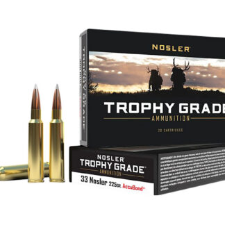 Nosler 60098 Trophy Grade  33Nosler 225gr Nosler AccuBond 20 Per Box/10 Case