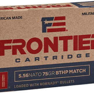 Frontier Cartridge FR320 Military Grade Centerfire Rifle 5.56x45mmNATO 75gr Hollow Point Boat Tail Match 20 Per Box/25 Case