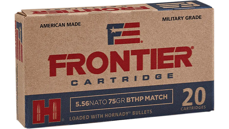 Frontier Cartridge FR320 Military Grade Centerfire Rifle 5.56x45mmNATO 75gr Hollow Point Boat Tail Match 20 Per Box/25 Case