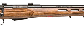 Savage Arms 18528 25 Lightweight Varminter-T 223 Rem 4+1 Cap 24" Matte Black Rec/Barrel Natural Brown Laminate Fixed Thumbhole Stock Right Hand (Full Size) with Detachable Box Magazine
