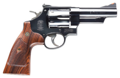 Smith & Wesson 150254 Model 29 Classic 44 Rem Mag or 44 S&W Spl Blued Carbon Steel 4″ Barrel, 6rd  Cylinder & N-Frame, Checkered Square Butt Walnut Grip