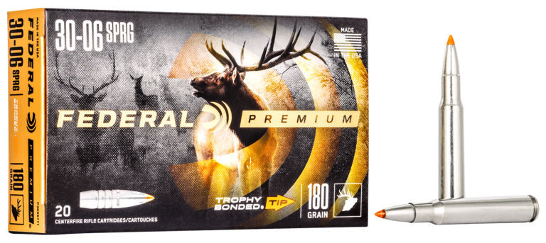 Federal P3006TT1 Premium  30-06Springfield 180gr Trophy Bonded Tip 20 Per Box/10 Case