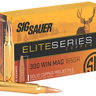 Sig Sauer E3WMH120 Elite Copper Hunting  300WinMag 165gr Copper Solid 20 Per Box/10 Case