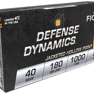 Fiocchi 40SWE Defense Dynamics  40S&W 180gr Jacketed Hollow Point 50 Per Box/20 Case