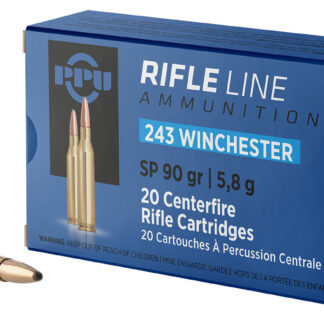 PPU PP2431 Standard Rifle  243Win 90gr Soft Point 20 Per Box/10 Case