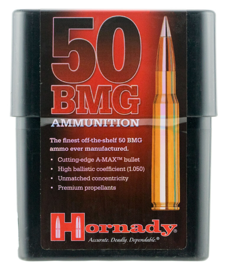 MATCH™ 50 BMG A-MAX® METALLIC TIPPED RIFLE AMMO MATCH 50 BMG 750GR A-MAX METALLIC TIPPED 10/BOX