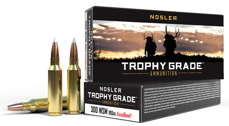 Nosler 60063 Trophy Grade  300WSM 180gr Nosler AccuBond 20 Per Box/10 Case