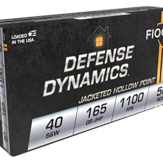 Fiocchi 40SWC Defense Dynamics  40S&W 165gr Jacketed Hollow Point 50 Per Box/20 Case