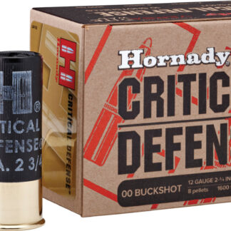 CRITICAL DEFENSE 12 GAUGE 2-3/4'' #00 BUCKSHOT SHOTGUN AMMO CRITICAL DEFENSE 12 GAUGE 2-3/4''8 PELLET #00 BUCKSHOT 10/BOX
