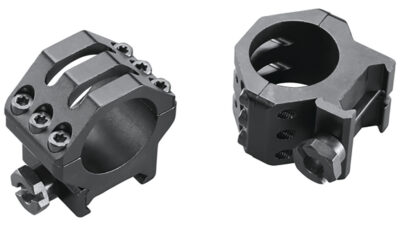 Weaver Classic 6Hole Skeleton Rings Matte Black 1″ Medium Clamshell Pack