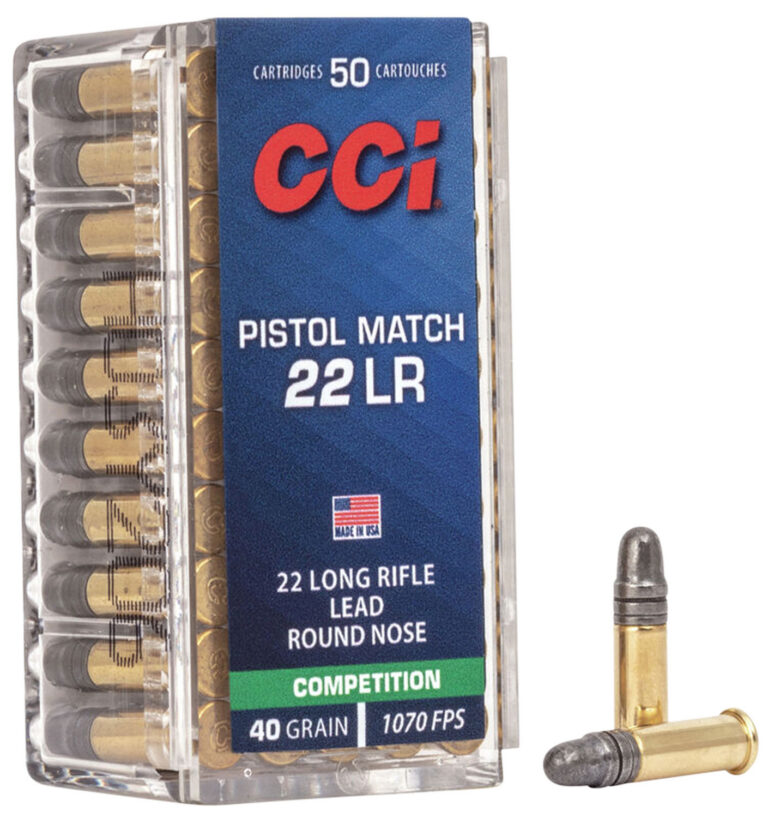 PISTOL MATCH AMMO 22 LONG RIFLE 40GR LEAD ROUND NOSE 22 LONG RIFLE 40GR LEAD ROUND NOSE 50/BOX
