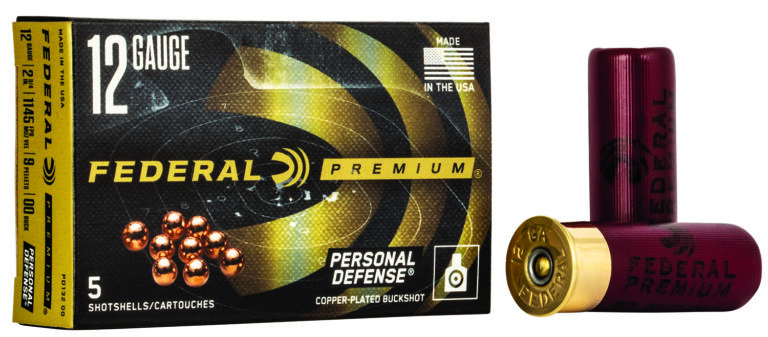 PREMIUM PERSONAL DEFENSE BUCKSHOT 12 GAUGE 2-3/4 AMMO PREMIUM PERSONAL DEFENSE 12GA 2-3/4'' 9-PELLET #00 BUCK 5/BOX