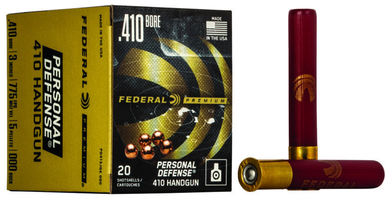 PREMIUM PERSONAL DEFENSE 410 BORE 3'' #000 BUCKSHOT SHOTGUN AMMO PREMIUM PERSONAL DEF 410 BORE 3'' 5-PELLET #000 BUCK 20/BOX