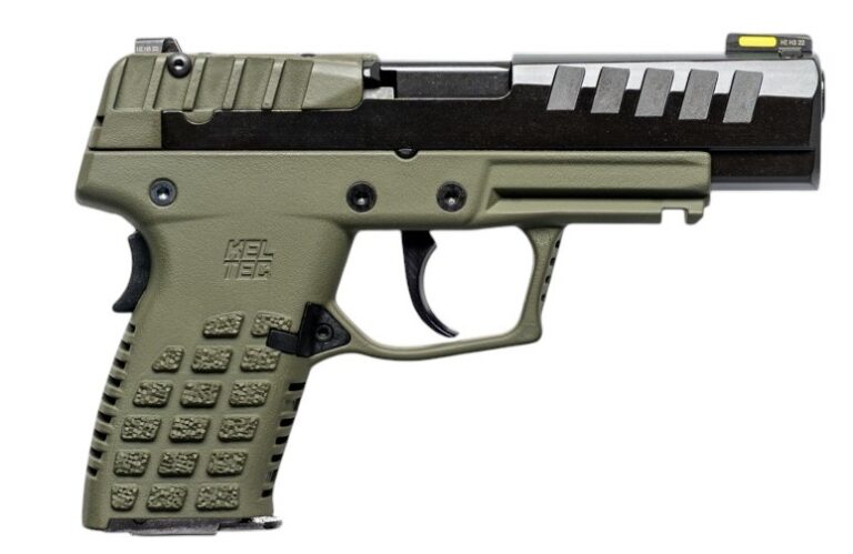 Kel-Tec P15 9mm 4in Barrel 10rd Green Grip Ca Compliant P15grnca