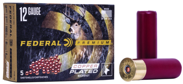Federal P1584B Premium Magnum 12Gauge 3" 41Pellets 2oz 4BuckShot 5 Per Box/50 Case