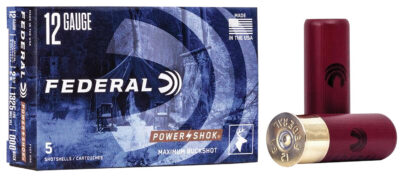 Federal F127000 Power-Shok Magnum 12Gauge 2.75" 8Pellets 000BuckShot 5 Per Box/50 Case