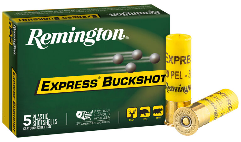 Remington Ammunition 20630 Express Buckshot 20Gauge 2.75" 3Buck Shot 5 Per Box/50 Case