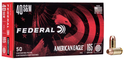 Federal AE40R3 American Eagle Handgun 40S&W 165gr Full Metal Jacket 50 Per Box/20 Case