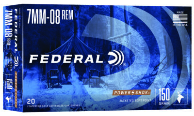 Federal Power Shok 7mm-08 Rem 150gr SP 20/bx FEDERAL POWER SHOK 7MM-08 REM 150GR SP 20/BX