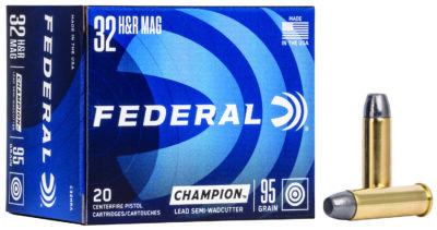 Federal C32HRA Champion Training 32H&R Mag 95gr Lead Semi Wadcutter 20 Per Box/25 Case