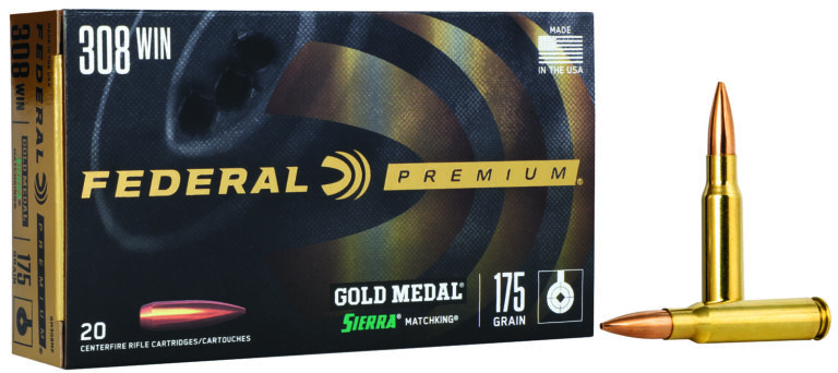 Federal GM308M2 Premium Gold Medal 308Win 175gr Sierra MatchKing BTHP 20 Per Box/10 Case