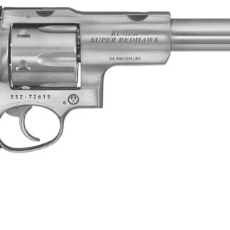 Ruger 5501 Super Redhawk  44 Rem Mag/44 Special 6rd 7.50" Satin Stainless Steel w/Integral Mount Barrel, Satin Stainless Cylinder & Frame, Black Hogue Tamer Monogrip, Transfer Bar Safety