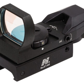 NcStar D4RGB Red & Green Four Reticle Reflex Optic  Black Anodized 1 x 0.95"x 1.34" 3 MOA Red/Green Dot Multi Reticle