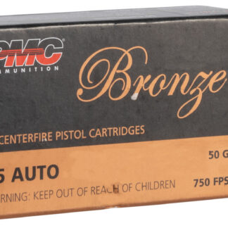 PMC BRONZE .25 ACP HANDGUN AMMUNITION BRONZE 25 AUTO 50GR FULL METAL JACKET 50/BOX