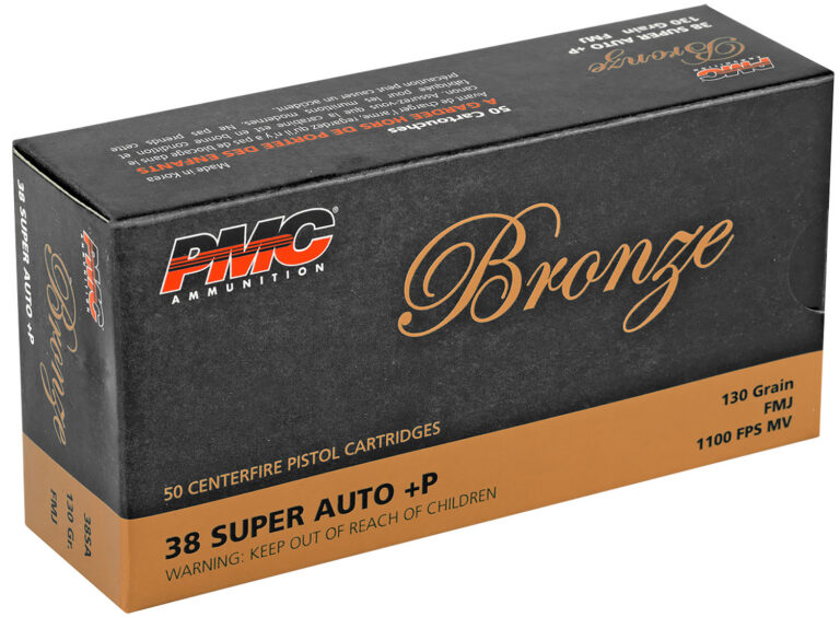 PMC 38SA Bronze  38Super+P 130gr Full Metal Jacket 50 Per Box/20 Case