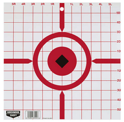Birchwood Casey 37210 Rigid Sight-In Crosshair Hanging Tagboard 12″ Black/White 10 Pack