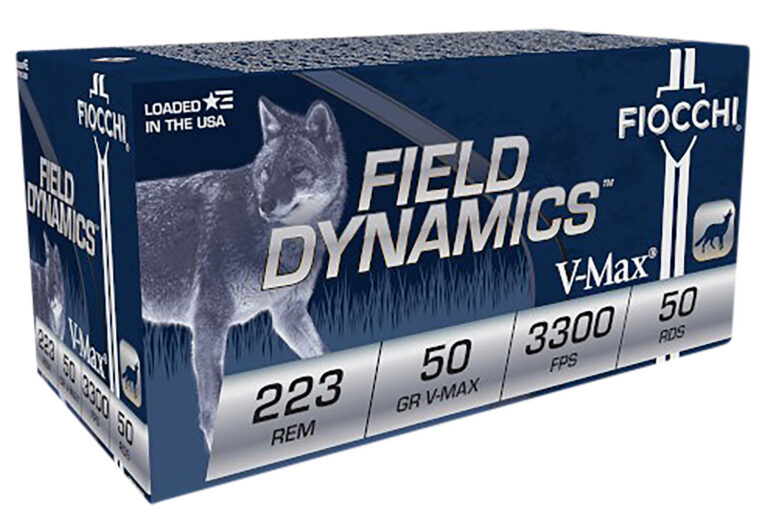 Fiocchi 223HVA50 Field Dynamics  223Rem 50gr Hornady V Max 50 Per Box/20 Case
