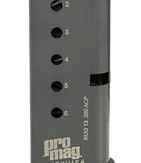 PROMAG RUGER LCP .380 ACP  6RD BLUE STEEL MAGAZINE