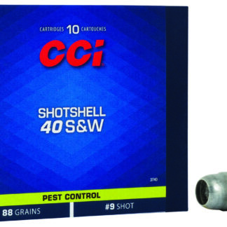 CCI 3740 Pest Control Shotshell 40S&W 88gr #9Shot 10 Per Box/20 Case