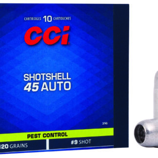 CCI 3745 Pest Control Shotshell 45ACP 120gr #9Shot 10 Per Box/20 Case