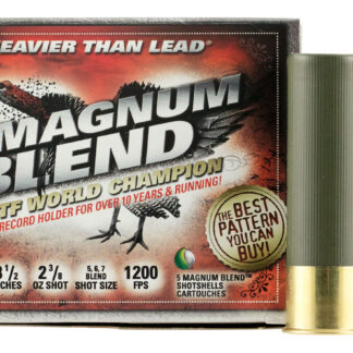 HEVI-Shot HS13567 Magnum Blend  10Gauge 3.50" 2 3/8oz Tungsten 5/6/7Shot 5 Per Box/10 Case