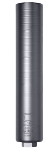 Q FULL NELSON 7.62MM 5/8-24 DIRECT THREAD TITANIUM 1.75IN OD 9IN LENGTH RATED TO 300 WIN MAG SIL-FN-DT-762-B