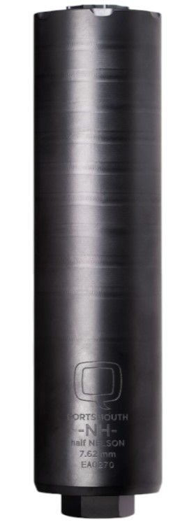 Q HALF NELSON 7.62MM 5/8-24 DIRECT THREAD TITANIUM 1.75IN OD 7IN LENGTH RATED TO 300 WIN MAG SIL-HN-DT-762-B