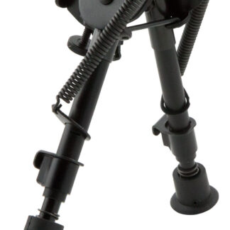 Harris Bipods BRM1A2 Non-Swivel BR Swivel Stud, 6-9", Black Steel/Aluminum, Notched Legs, Rubber Feet