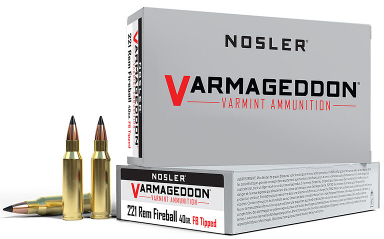 Nosler Varmageddon Rifle Ammunition 221 Rem. Fireball 40 gr. VG FBT 20rd.