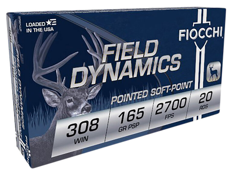 Fiocchi 308D Field Dynamics  308Win 165gr Pointed Soft Point 20 Per Box/10 Case