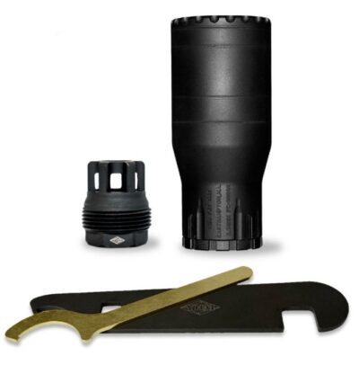 YHM FAT CAT 5.56MM SUPPRESSOR, with sRx MOUNT, CAT ENDCAP YHM-2210-MB-28