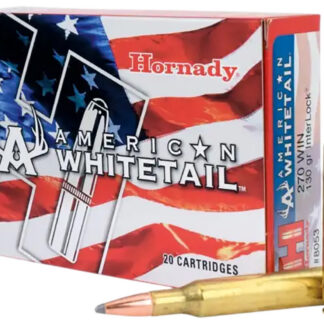 Hornady 8053 American Whitetail  270Win 130gr InterLock Spire Point 20 Per Box/10 Case